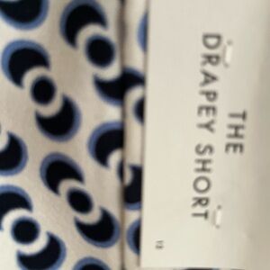 Ann Taylor Blue and White Drapey Shorts